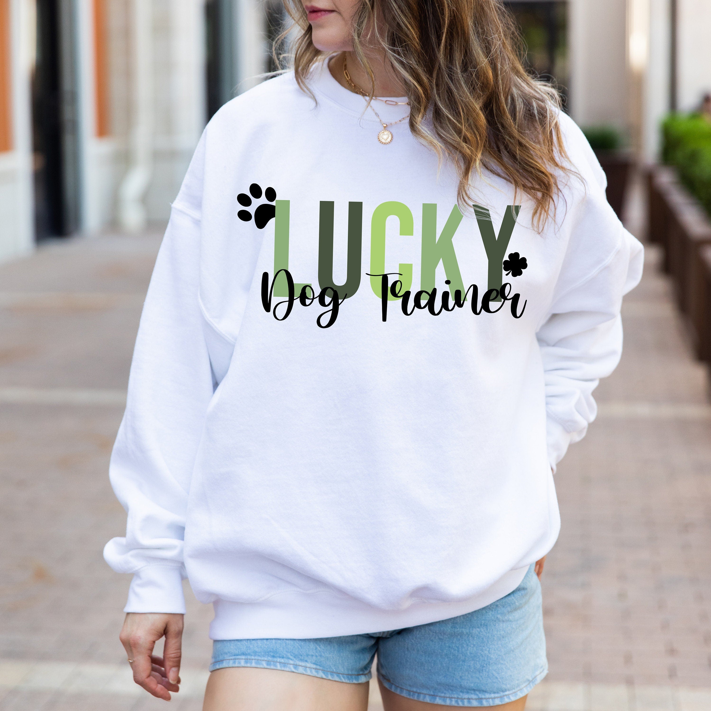 Lucky Sweatshirt, Custom Dog Profession,Saint Patrick's Pullover, St Patty's Sweatshirt,St Patricks Day Sweatshirt,St Patricks Day Crewneck,