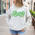 Lucky Sweatshirt ,Collegiate Crewneck Sweater Unisex, Retro St Patty's Sweatshirt,St Patricks Day Sweatshirt,Trendy St Patricks Day Crewneck