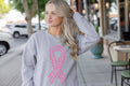 Breast Cancer Sweatshirt, Cancer Awareness Sweatshirt For Mom, Flag Sweats, Hope Sweatshirt, Pink Ribbon Sweatshirt ,Cancer Gift,