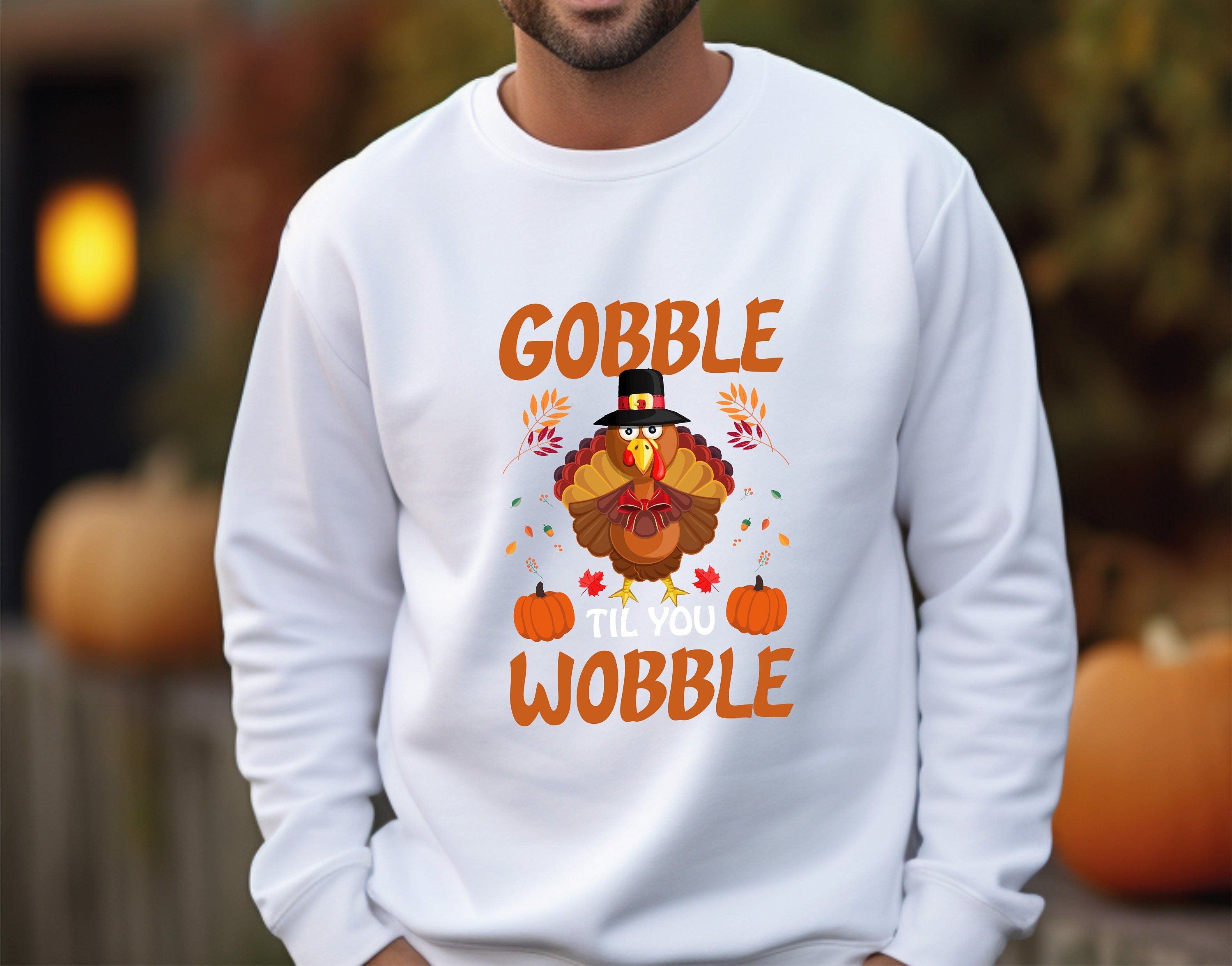 Gooble Wobble  Sweatshirt, Pumpkin Sweatshirt, Thanksgiving Family Sweatshirt, Gobble Trendy Sweatshirt, Women Thanksgiving sweater