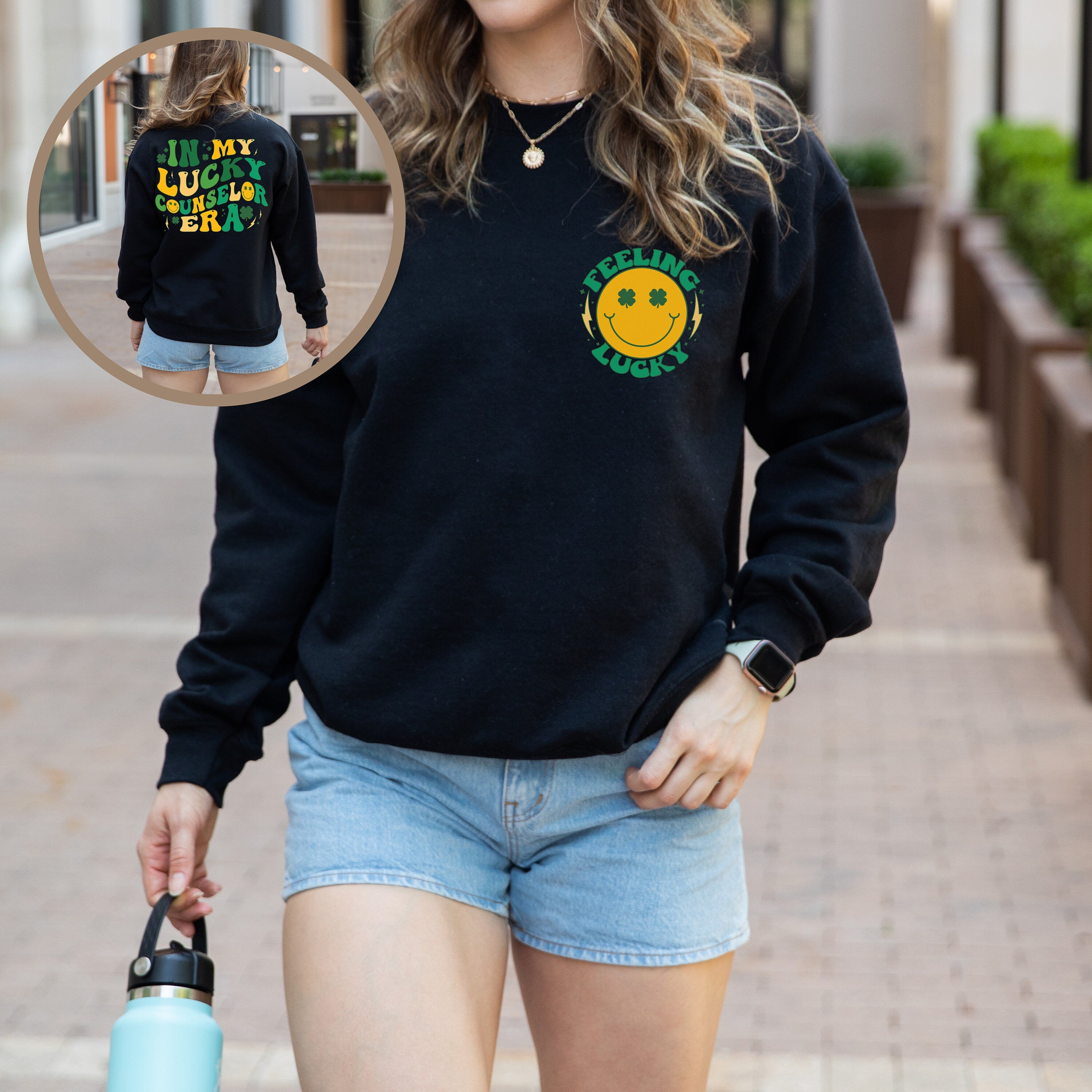 In My Lucky Counselor Era Sweatshirt, In My Lucky Era Sweatshirt, New Mom Gift, Gender Reveal, Expecting Mom Gift, Clover Sweatshirt