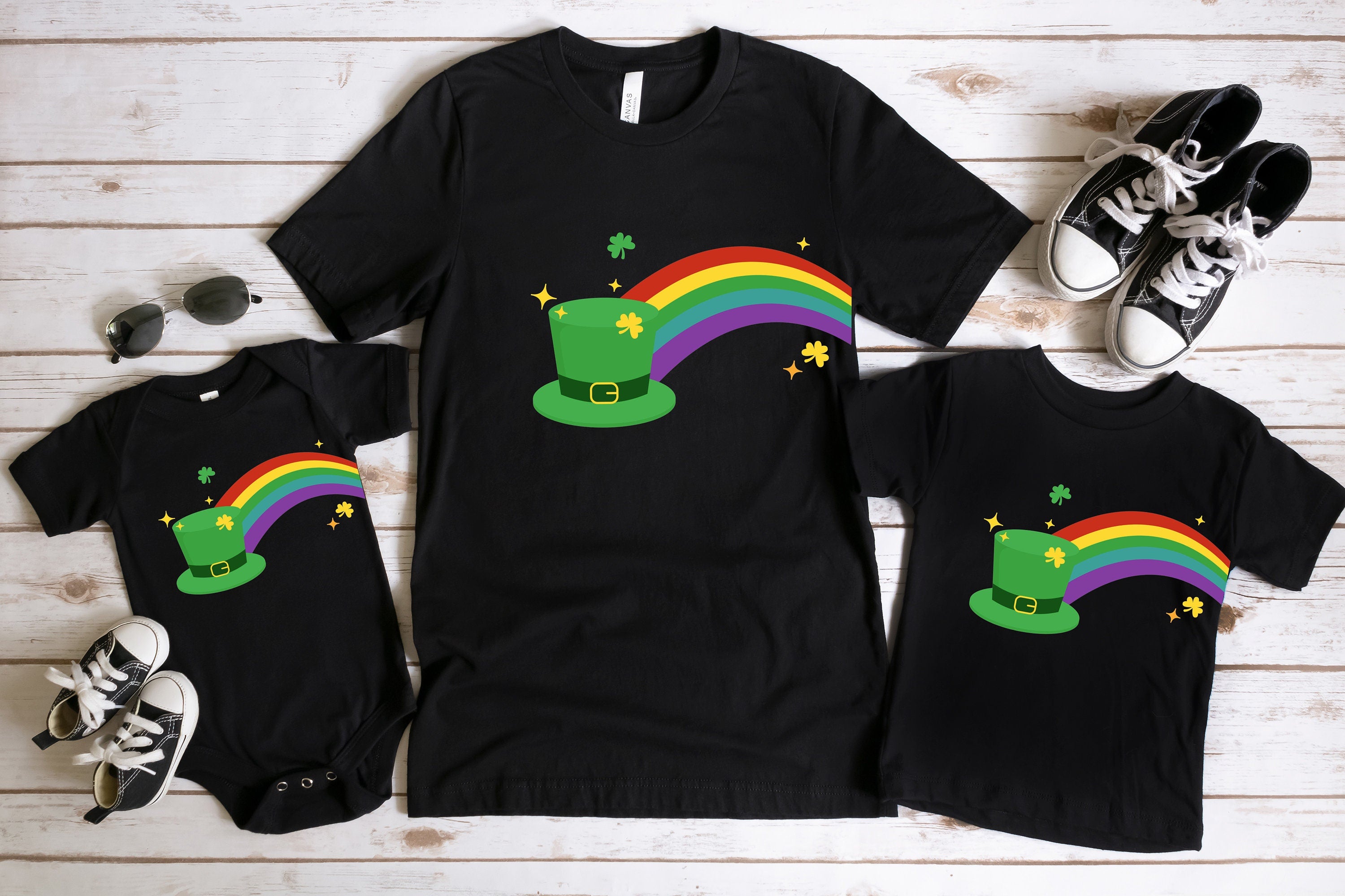 Rainbow Baby and family shirt, Gnomes Shirt, Happy St Patrick's Day Shirt,Luck of the Irish, Irish Day Shirt, Rainbow Shirt,St Patty's Shirt