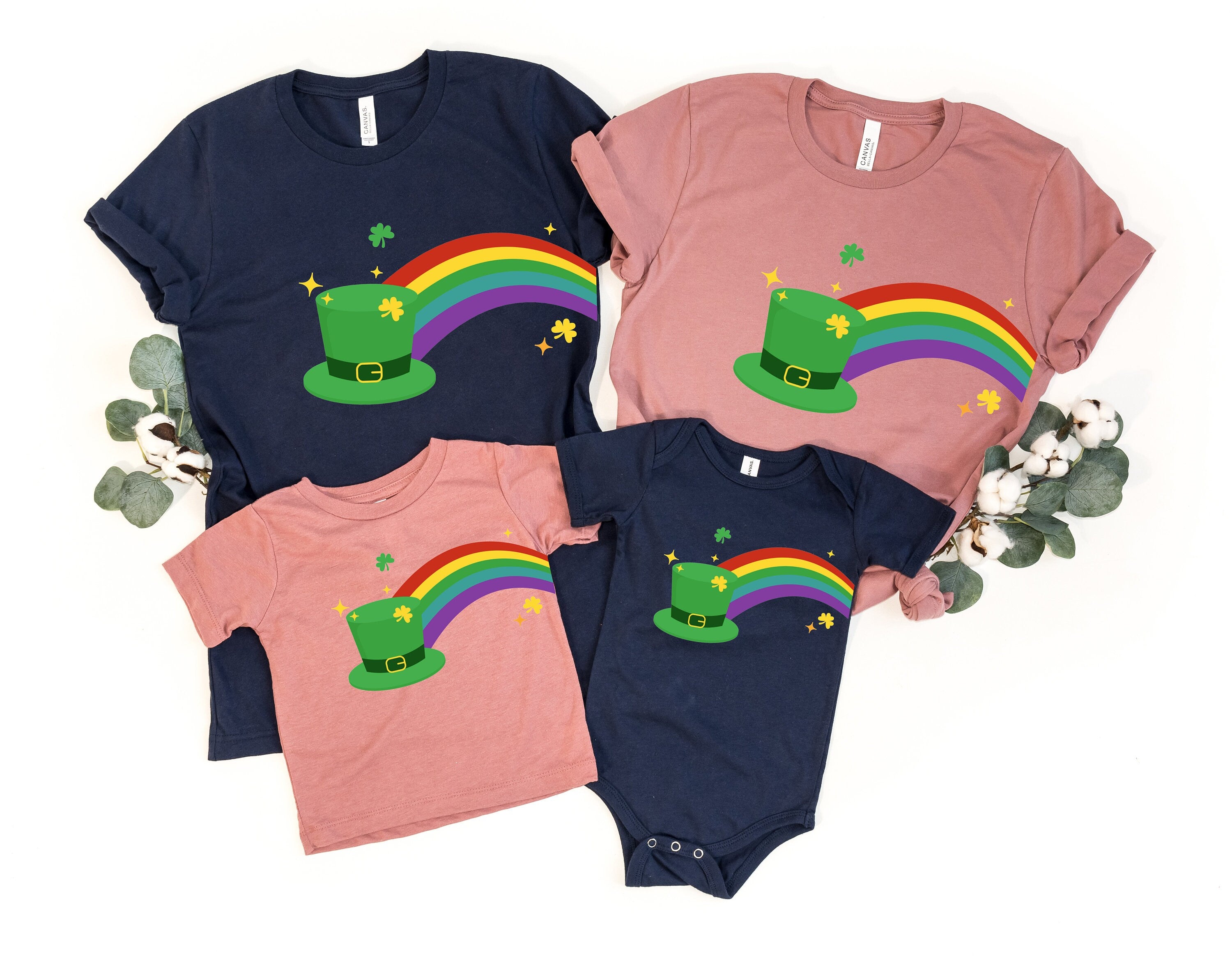 Rainbow Baby and family shirt, Gnomes Shirt, Happy St Patrick's Day Shirt,Luck of the Irish, Irish Day Shirt, Rainbow Shirt,St Patty's Shirt