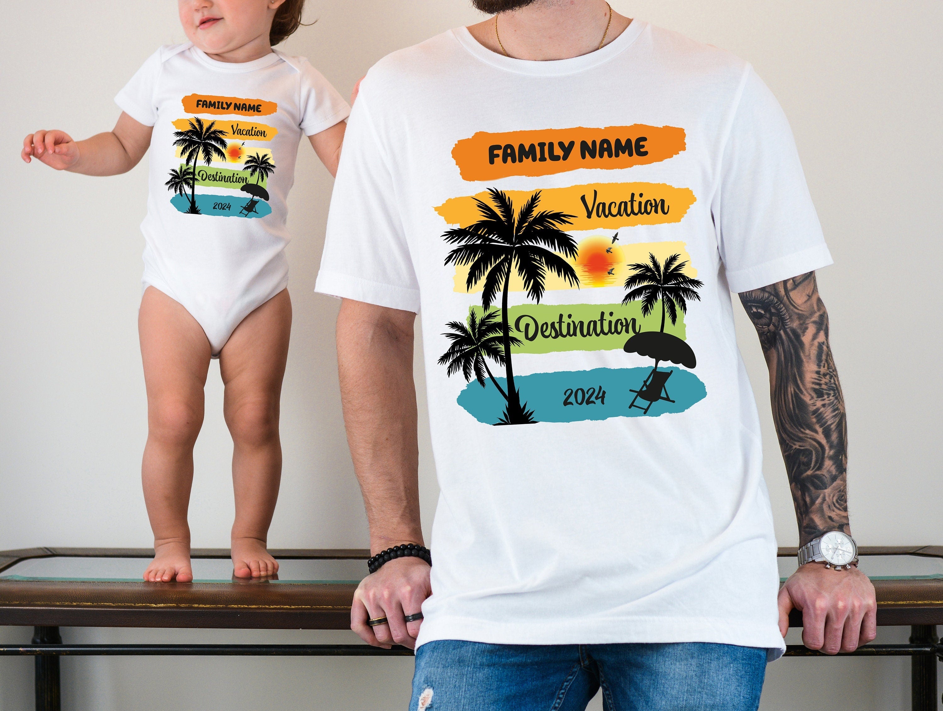 Custom Family Vacation Shirt, Family travel Matching Shirts,Beachy Vibes Tee, Personalized Family Shirt,Summer Vacation Shirts, Sun Rays Tee
