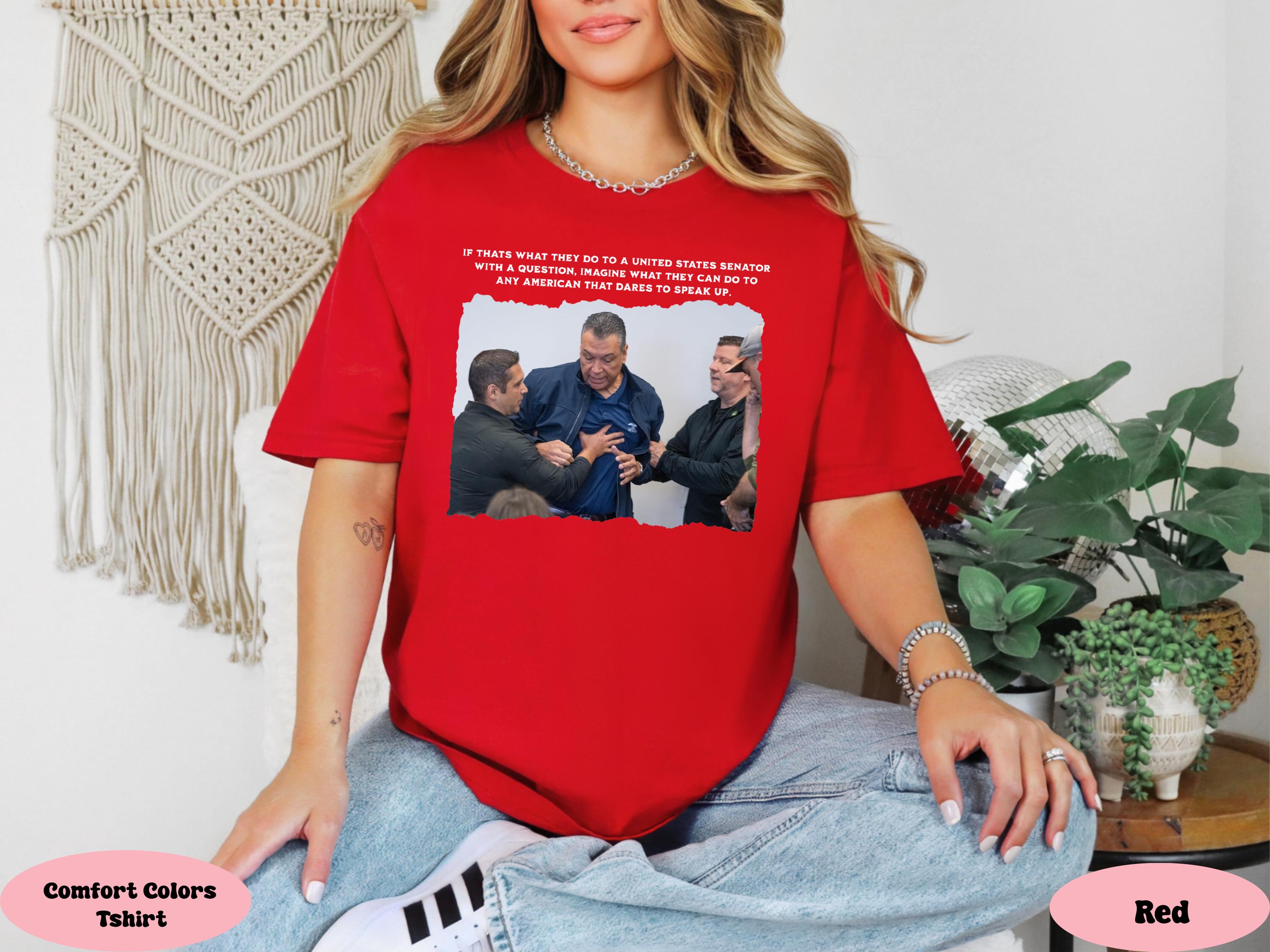 Senator Alex Padilla Shirt, DHS Overreach Graphic Tee, Activist Tee, Stylized Mugshot Shirt, Bold Political Statement Tee, Immigration Tee