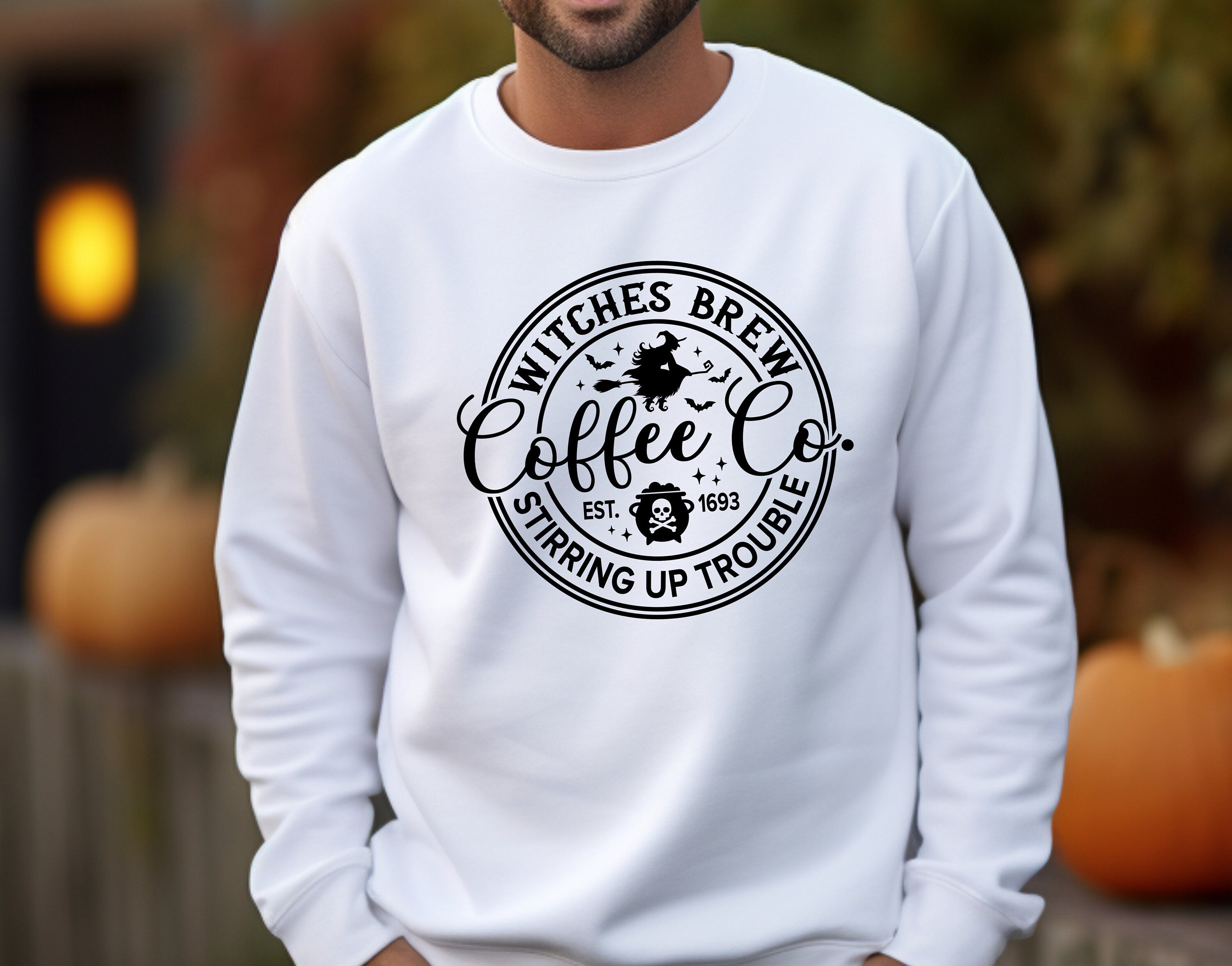 Witches Brew Sweatshirt, Halloween Sweater, Funny Coffee Co Crewneck Sweatshirt, Halloween Witches Sweater, Gift For Halloween