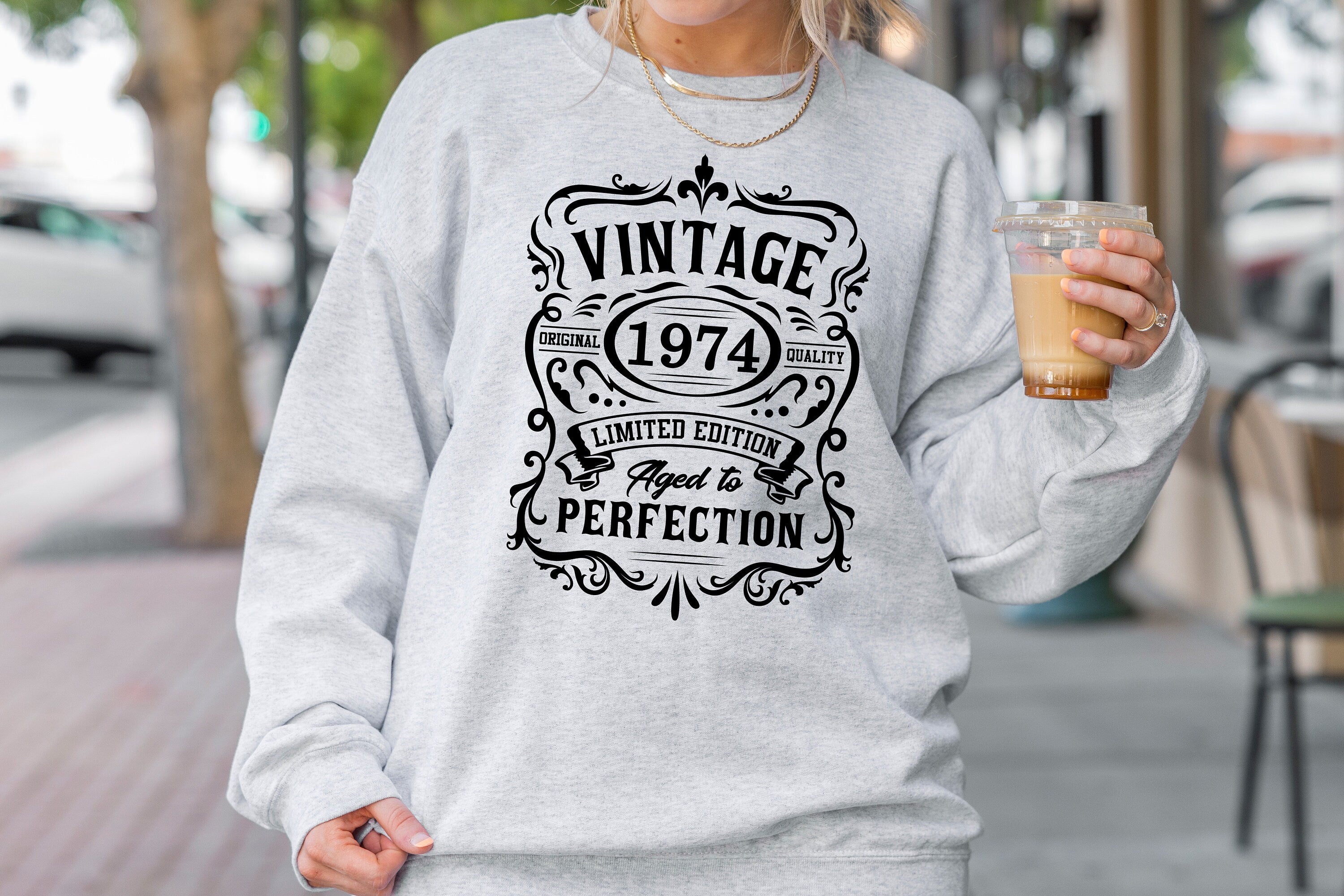 1974 Limited Edition Sweatshirt, Birthday Gift for Women, 1974 Well Aged Sweatshirt, 50th Birthday, Fifth Birthday Sweatshirt Gifts,1974 Tee