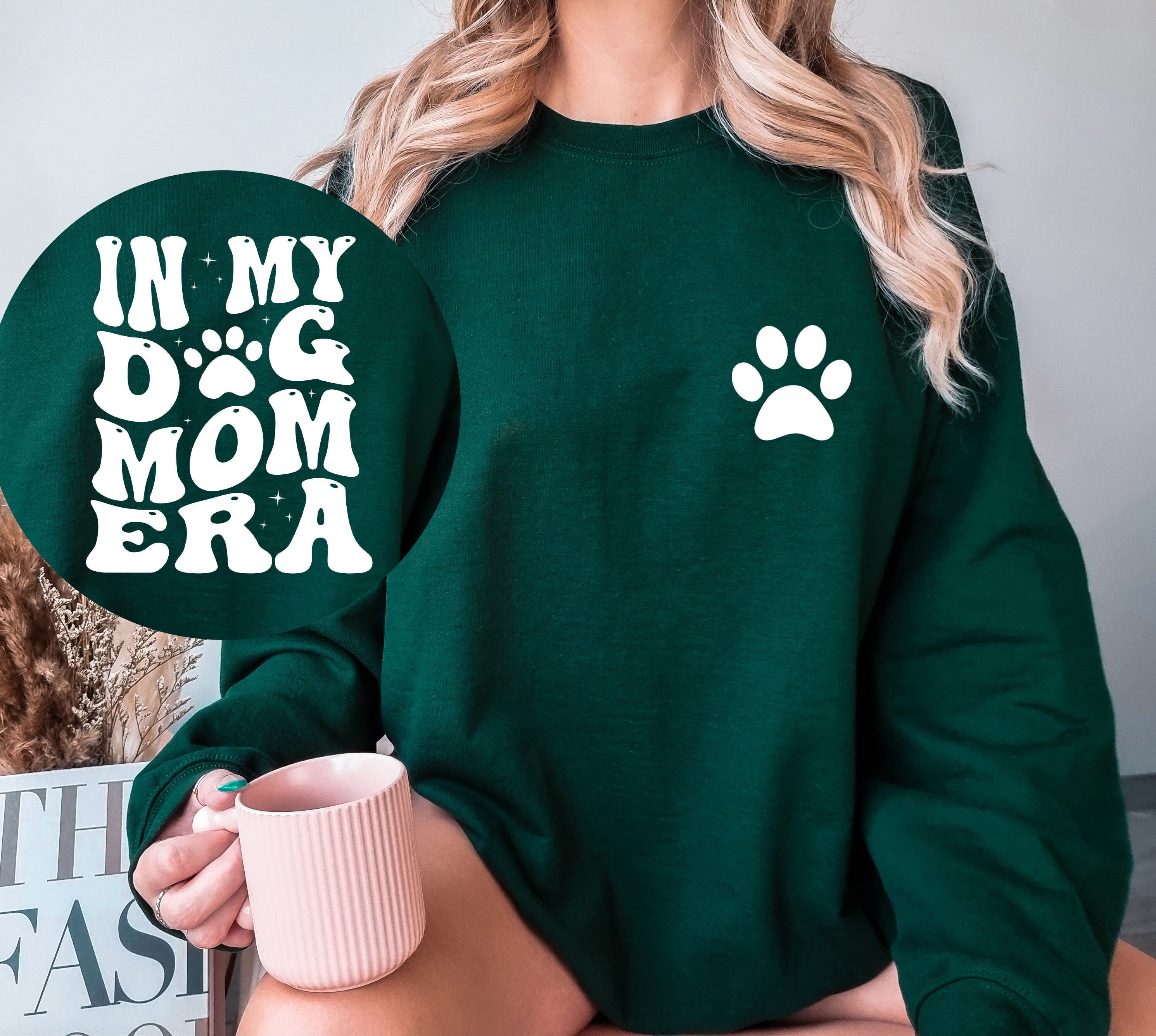 In My Dog Mom Era Sweatshirt, Happy Mother's Day Sweatshirt, Custom Mother Gift, New Mom Gift,  Mom Birthday Gift, Pet Lover New Dog Owner