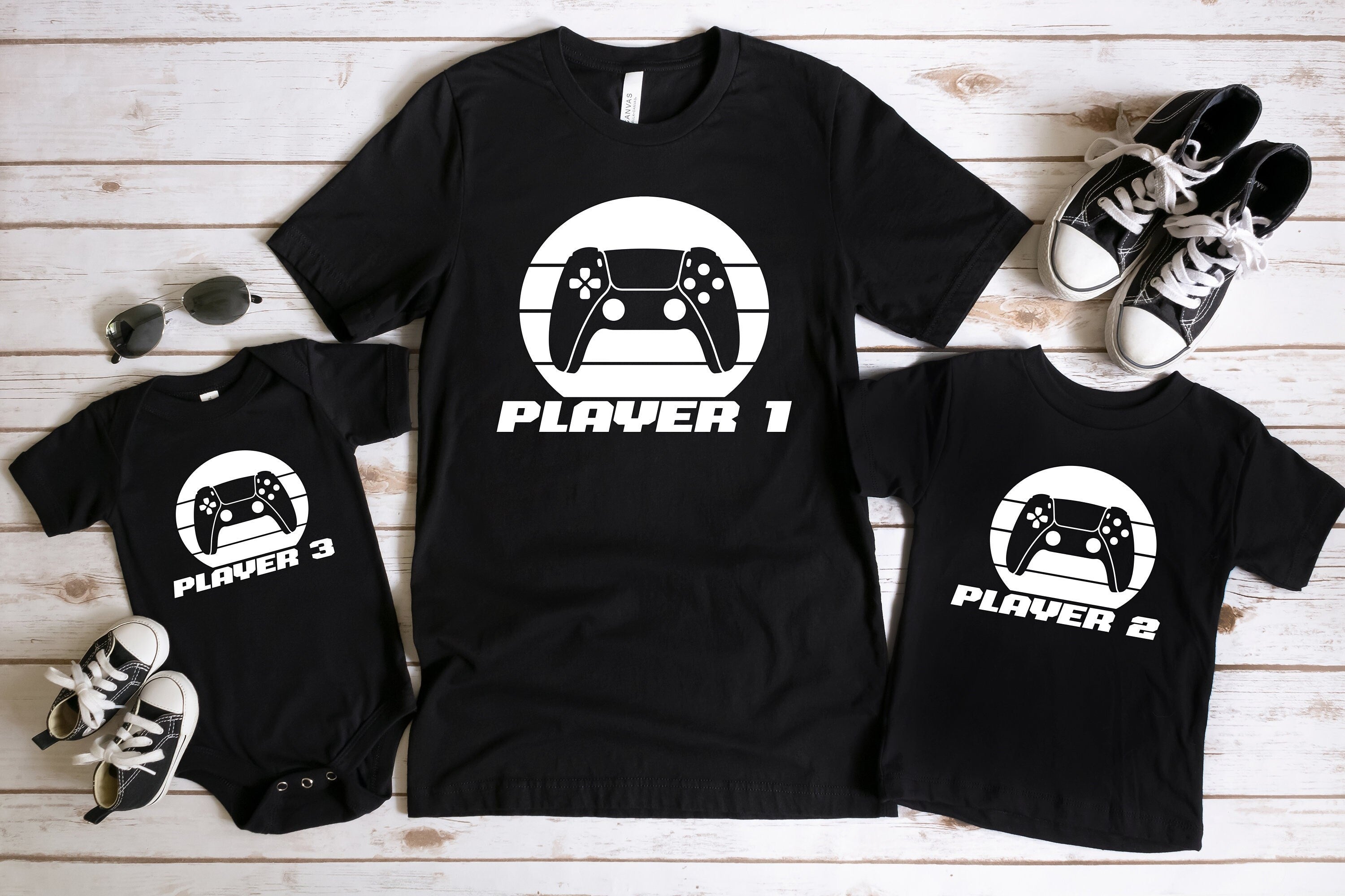 Player 1 Player 2 Matching Shirts Dad and Son Matching Gaming Shirts, Family Shirts, Dad Son Shirts, Father's Day Baby Gift, New Baby Gift