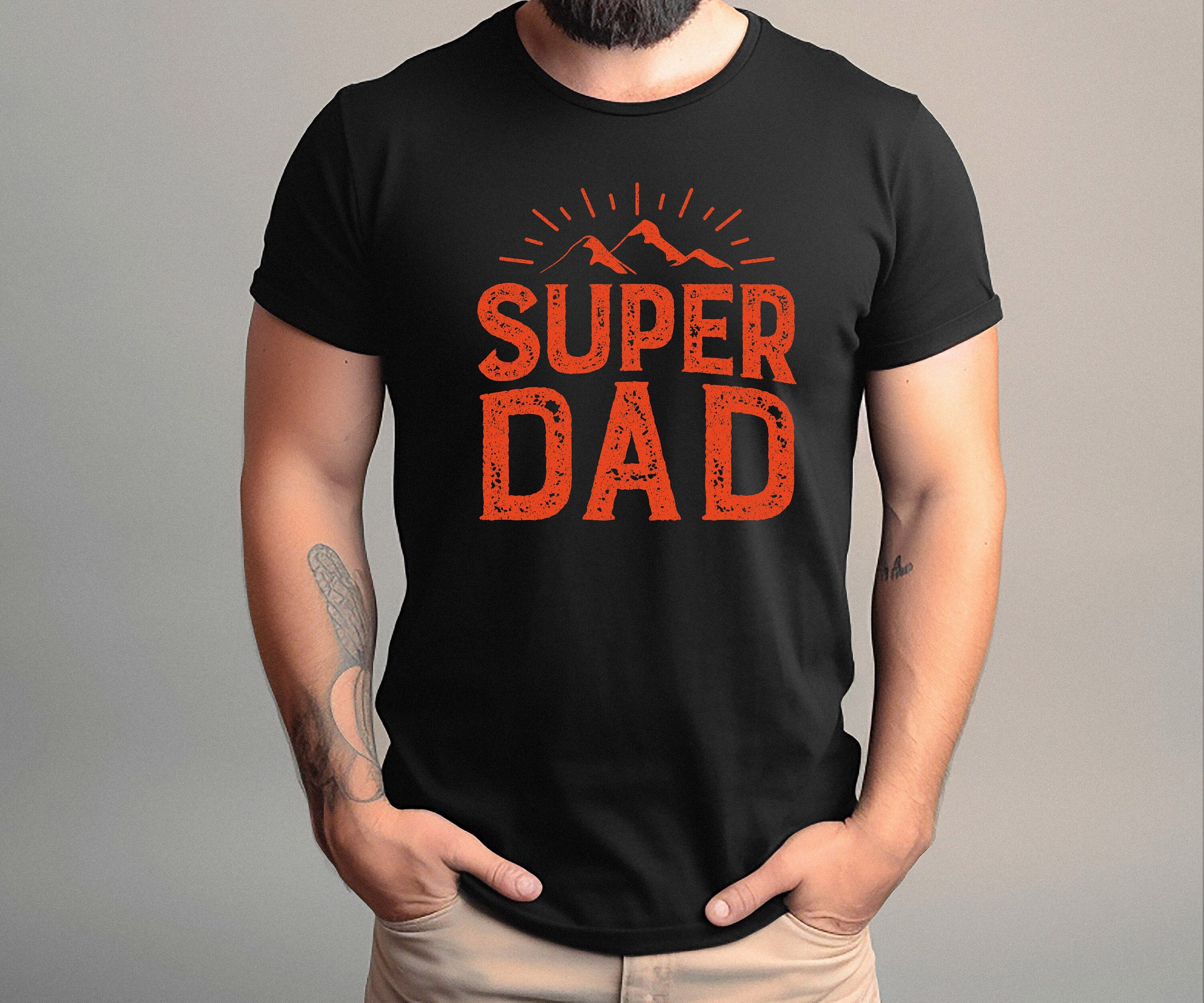Super Dad Shirt, Father Day Tee Shirt, Father Hand Shirt, Gift For Dad, Family Love Shirt, Funny DADA Shirt, Funny Bruh Shirt, Dad gift