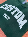 Personalized Puff Sweatshirt, Embossed Custom Crewneck Sweatshirt, Custom Name Sweatshirt School Mascot sweatshirt Embossed Print Puff Print
