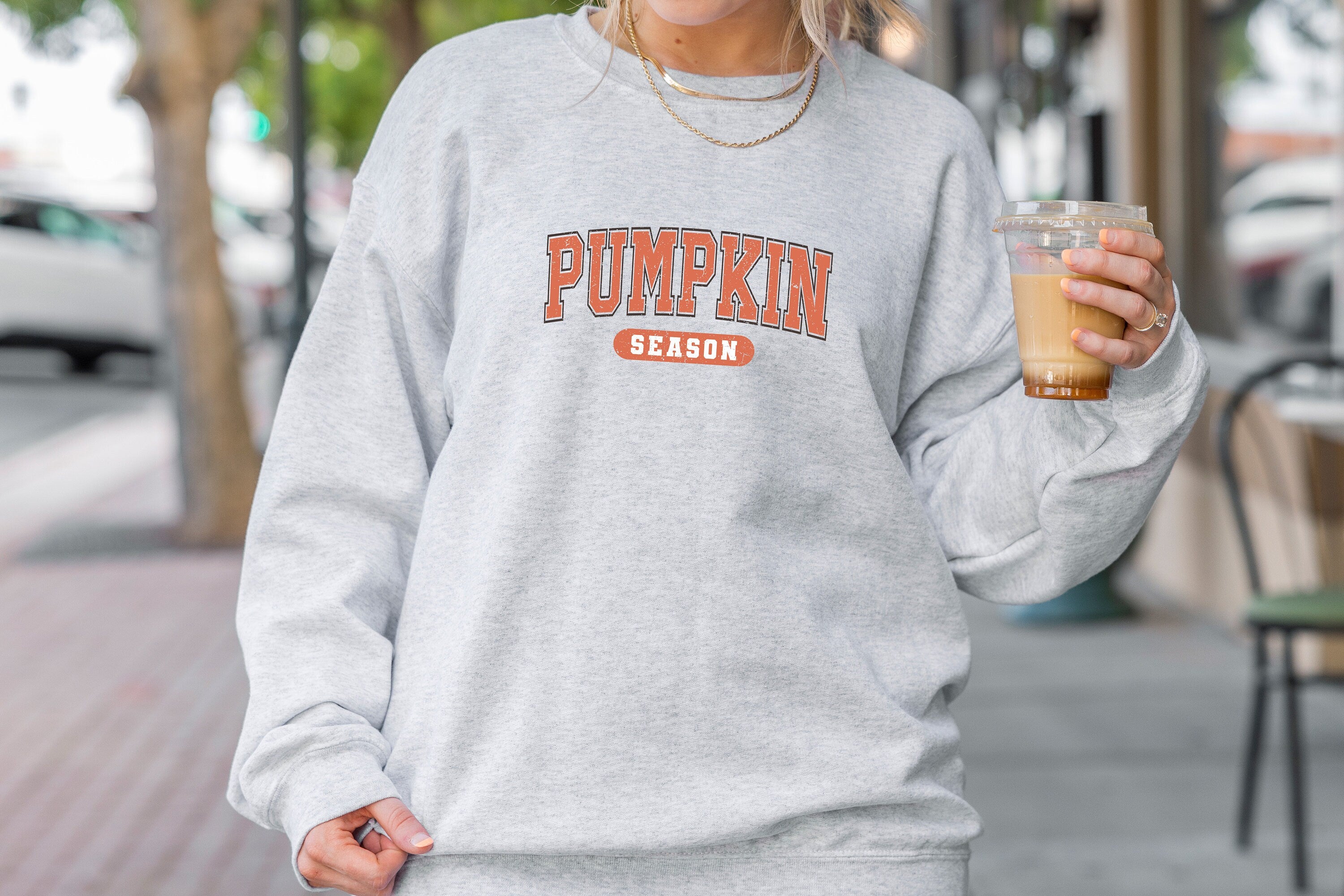Pumpkin Season Sweatshirt ,minimal halloween Sweatshirt, Fall Clothing, Cute fall Sweatshirt,Autumn Vibes,Vintage Style Fall Sweater