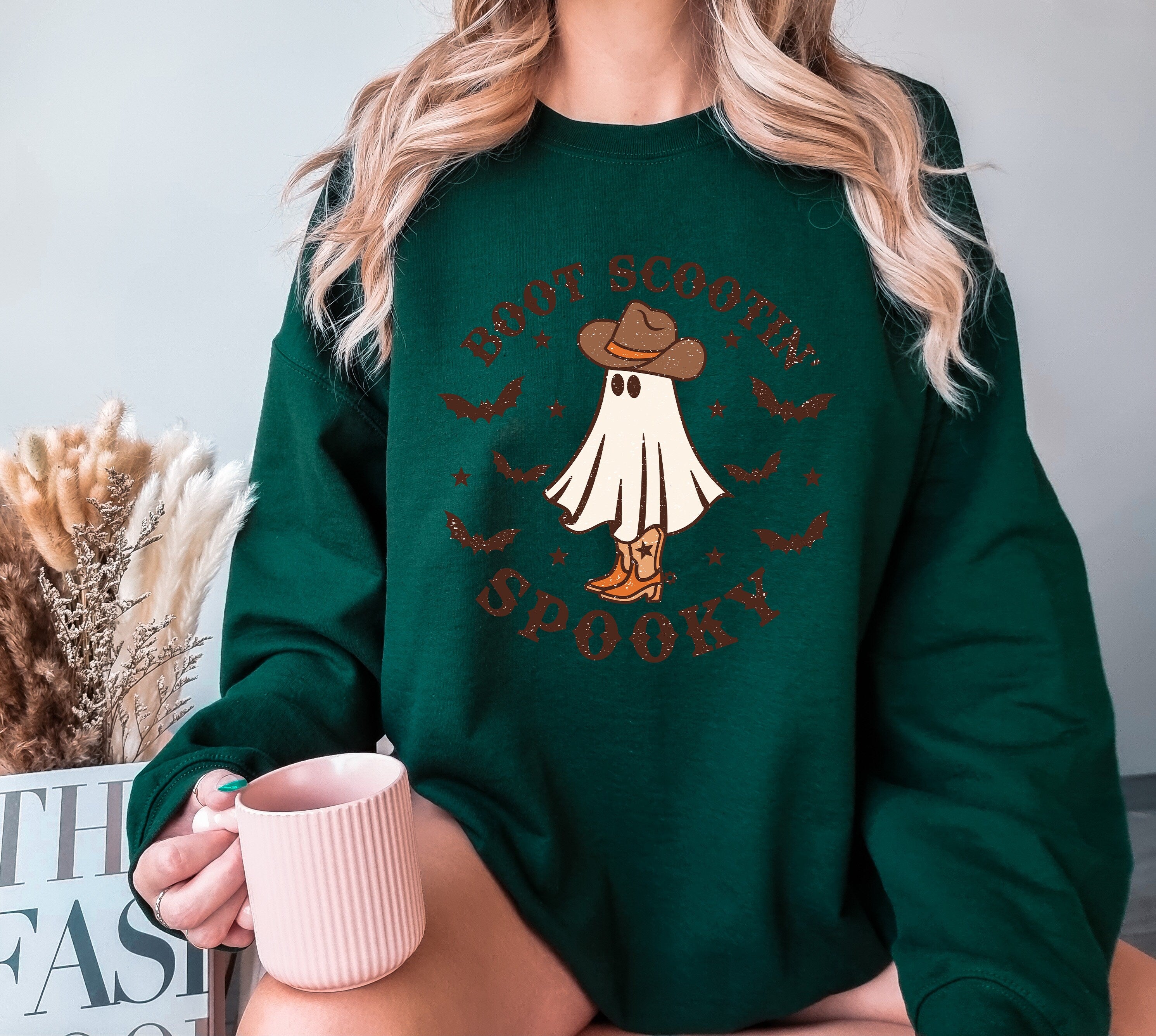 Boot Scootin Spooky Sweatshirt,Halloween Sweatshirt ,Cowboy Ghost Sweatshirt,Western Halloween Sweatshirt,Happy Halloween,Cute Spooky Shirt