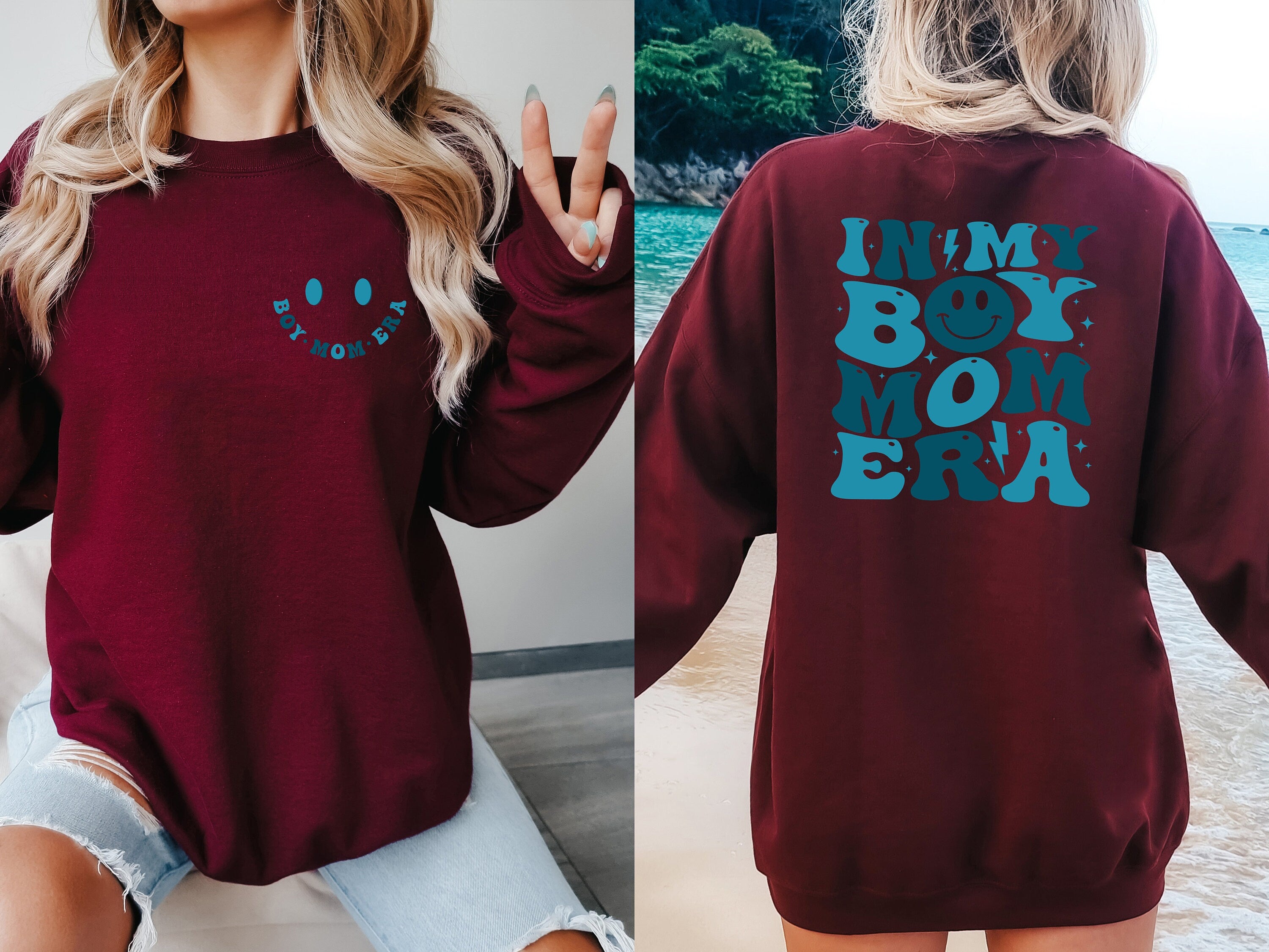 In My Boy Mom Era Sweatshirt, Boy Mama Sweatshirt, Boy Mom Club, Boy Mom Sweatshirt, New Mom Gift, Gender Reveal, Expecting Mom Gift