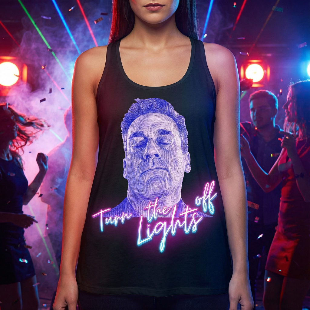 Turn The Lights Off Crop Top, Festival crop tank top, Party-Concert Shirt-Crop, Bachelorette Party Crop Tank, Trendy Streetwear Women Shirt, Dancing Meme