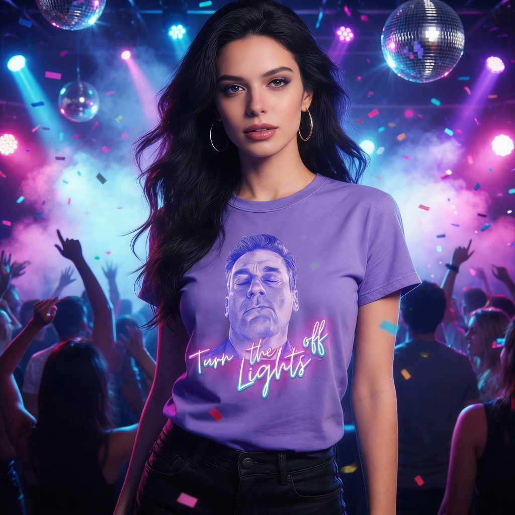 Turn The Lights Off Crop Top, Festival crop tank top, Party-Concert Shirt-Crop, Bachelorette Party Crop Tank, Trendy Streetwear Women Shirt, Dancing Meme