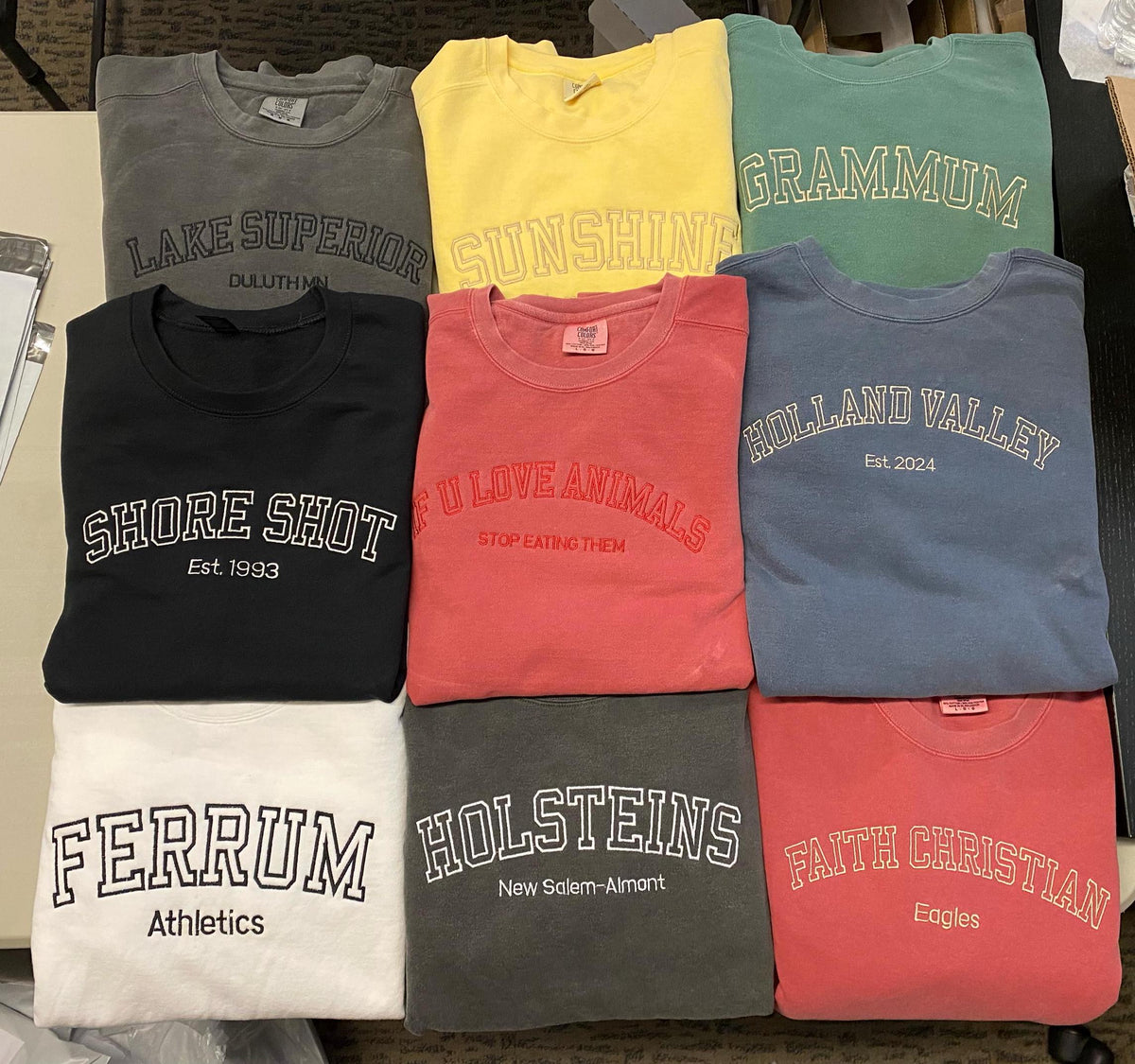 Comfort Colors Embroidered Sweatshirt, Custom Sweatshirt, Mama Sweatshirt, Embroidered Sweatshirt, Custom embroidered Crewneck