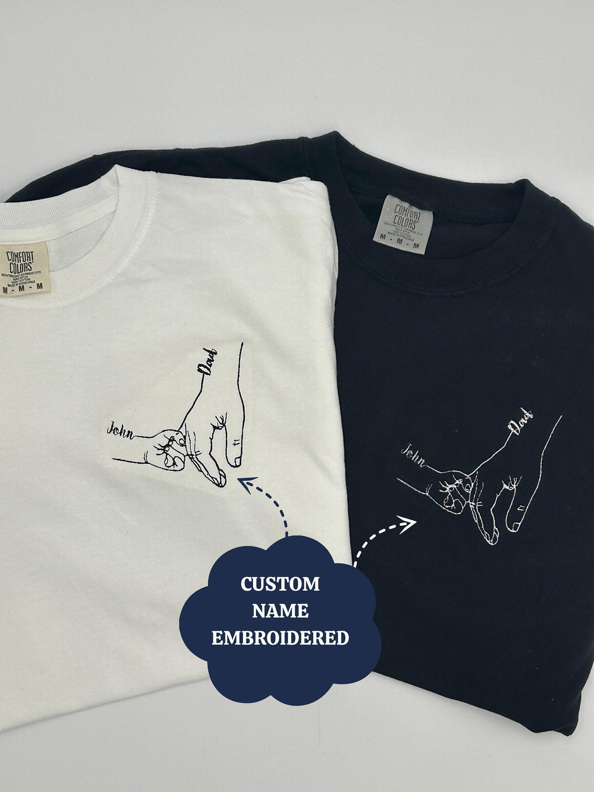 Custom embroidered Dad Shirt with Kids Name, Dad shirt, Custom Name Shirt, Grandpa Shirt, Father's Day Gift, Gift For Dad, New Dad Shirt