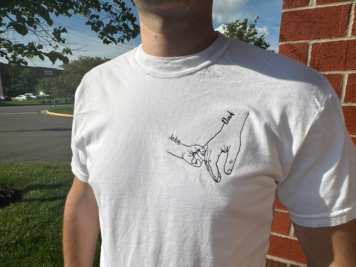 Custom embroidered Dad Shirt with Kids Name, Dad shirt, Custom Name Shirt, Grandpa Shirt, Father's Day Gift, Gift For Dad, New Dad Shirt