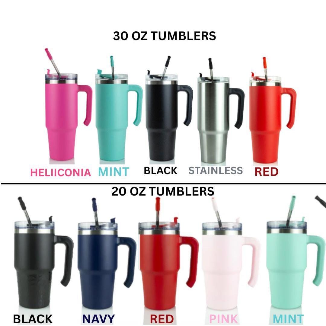 Personalized 40oz Tumbler with Handle & Straw, UV print TikTok Cup, Gift For Her, 40 oz, 30 oz, 20 oz Travel Mug, Gift for Him
