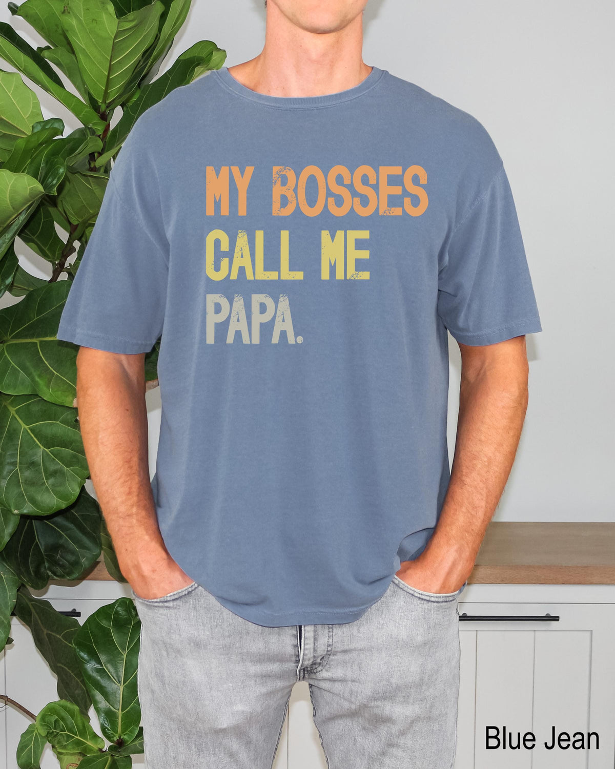 Comfort Colors My Bosses Calls Me Papa Shirt, Funny Papa Shirt, Father's Day Gift For Papa, New Papa Gift, Pregnancy Announcement