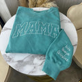 Custom Embroidered Mama Sweatshirt, Personalized Mom Sweatshirt With Kids Name Sleeve, Custom Moms Sweatshirt, Mom Gifts, Mothers Day