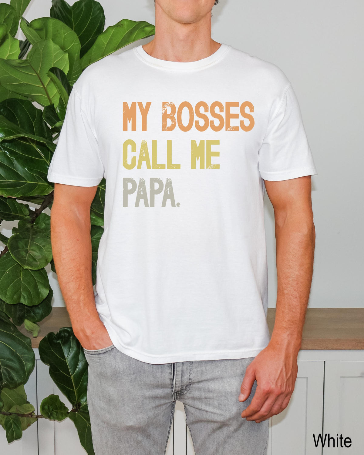 Comfort Colors My Bosses Calls Me Papa Shirt, Funny Papa Shirt, Father's Day Gift For Papa, New Papa Gift, Pregnancy Announcement