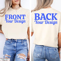Comfort Colors Front And Back Custom Shirt, Custom Shirt, Inspired Text, Custom Text Shirt, Front and Back Personalized Shirt, Team Shirt