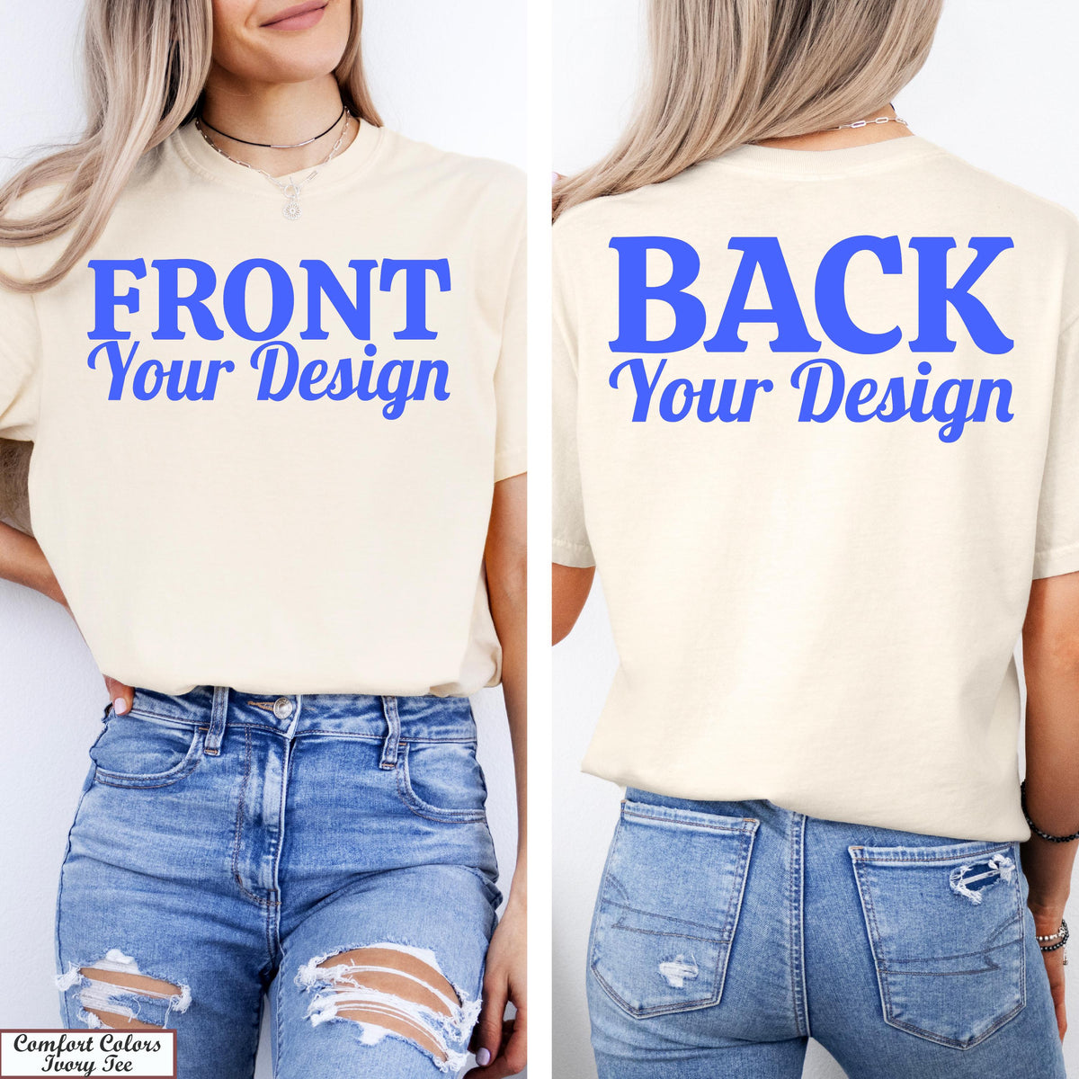 Comfort Colors Front And Back Custom Shirt, Custom Shirt, Inspired Text, Custom Text Shirt, Front and Back Personalized Shirt, Team Shirt