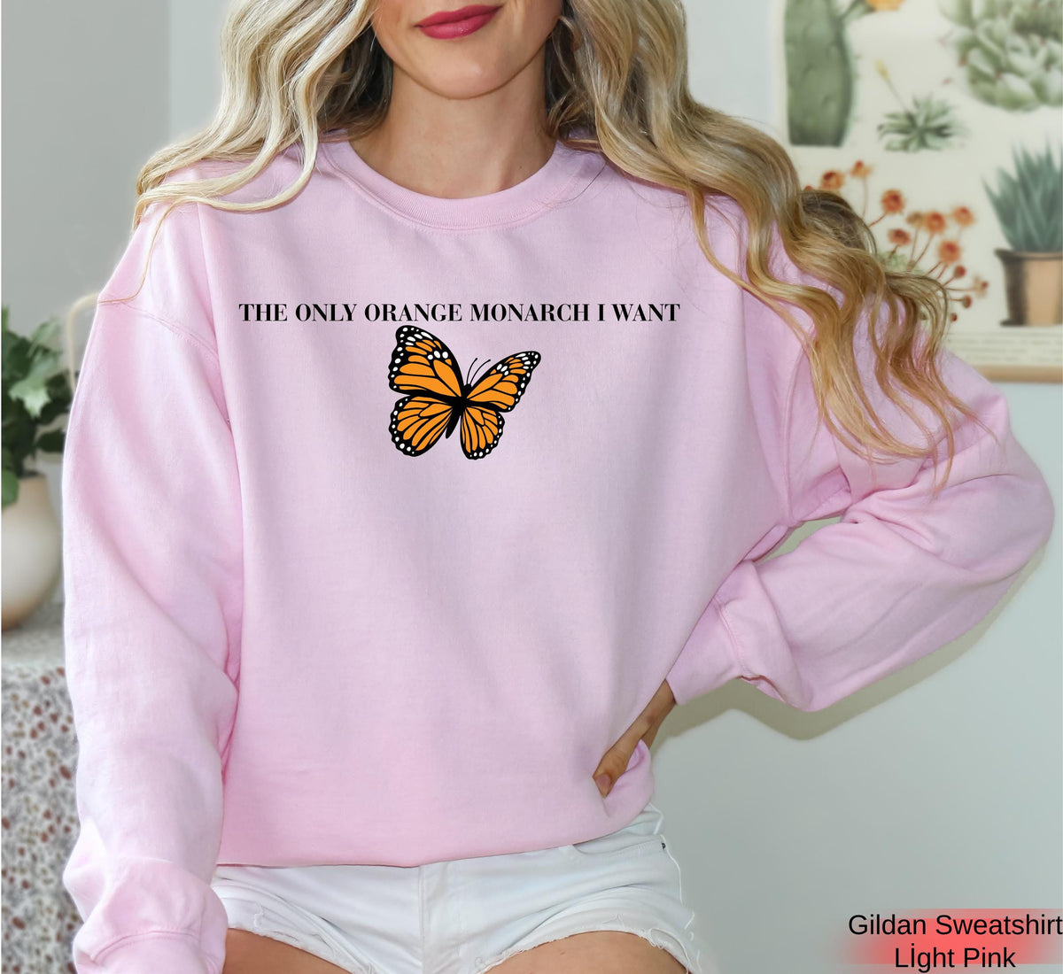 Pro Democracy Sweatshirt: The Only Monarch I Want Design