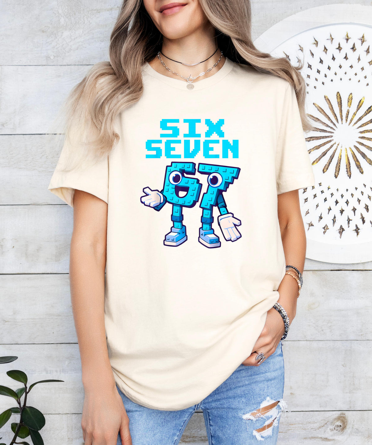 Six Seven Brainrot Italian Shirt – Funny 6 7 Brainrot Italian Meme Tee, Pixel Cartoon Character Shirt, Gamer Humor Graphic Tee, Kids Gaming