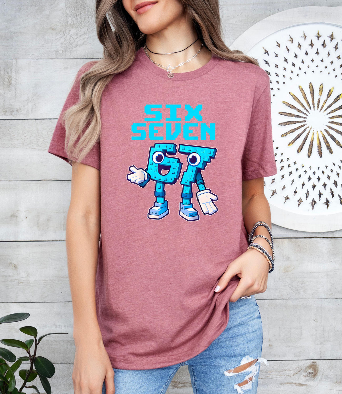Six Seven Brainrot Italian Shirt – Funny 6 7 Brainrot Italian Meme Tee, Pixel Cartoon Character Shirt, Gamer Humor Graphic Tee, Kids Gaming