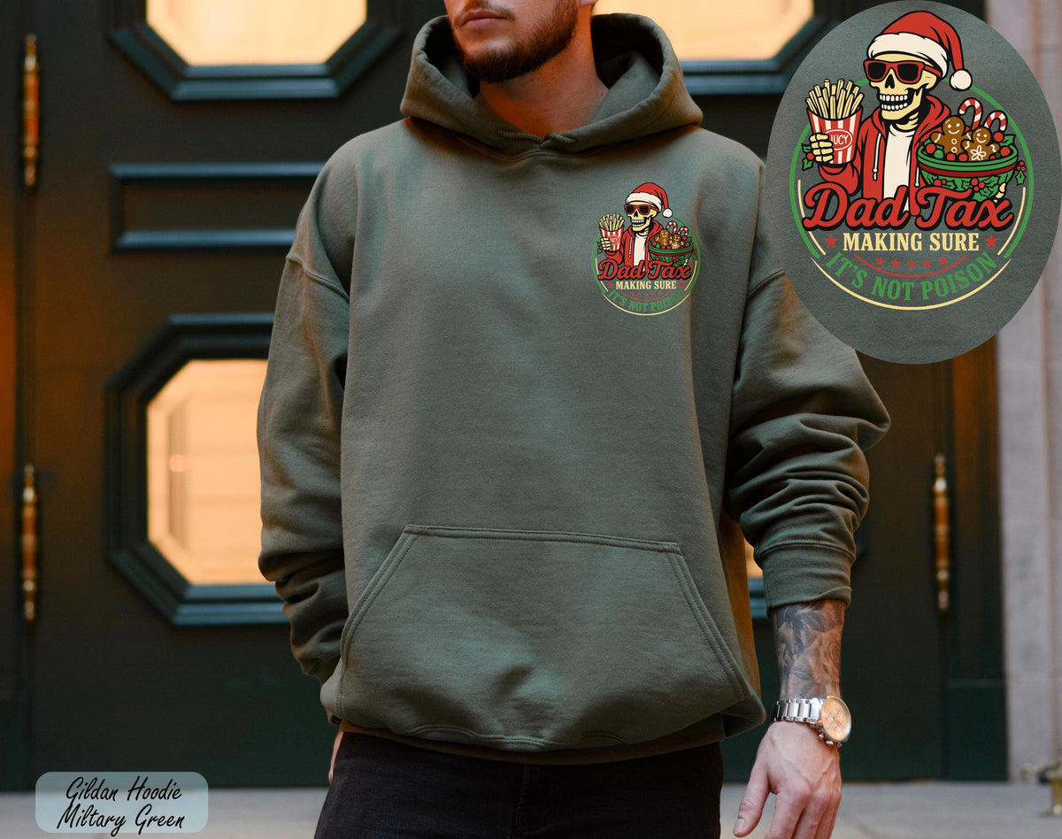 Dad Christmas Hoodie: Sarcastic Santa Skeleton (Multiple Sizes)
