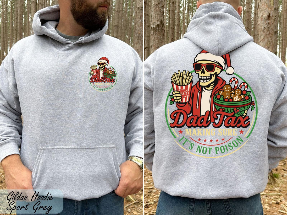 Dad Christmas Hoodie: Sarcastic Santa Skeleton (Multiple Sizes)