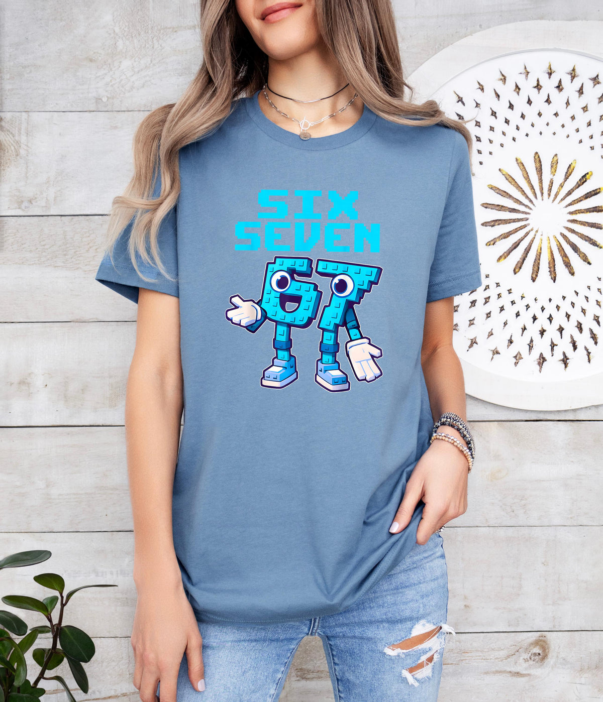 Six Seven Brainrot Italian Shirt – Funny 6 7 Brainrot Italian Meme Tee, Pixel Cartoon Character Shirt, Gamer Humor Graphic Tee, Kids Gaming