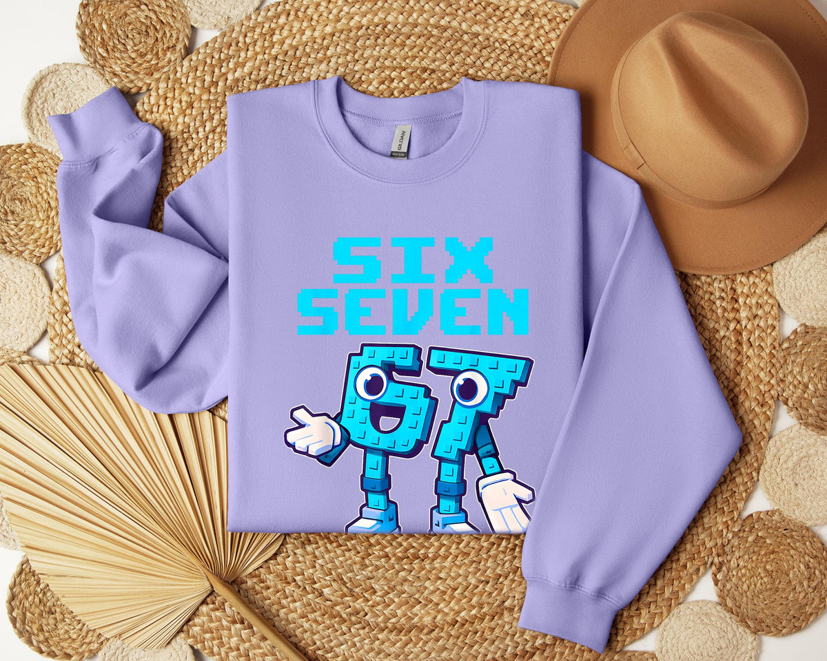 Six Seven Brainrot Italian Shirt – Funny 6 7 Brainrot Italian Meme Tee, Pixel Cartoon Character Shirt, Gamer Humor Graphic Tee, Kids Gaming