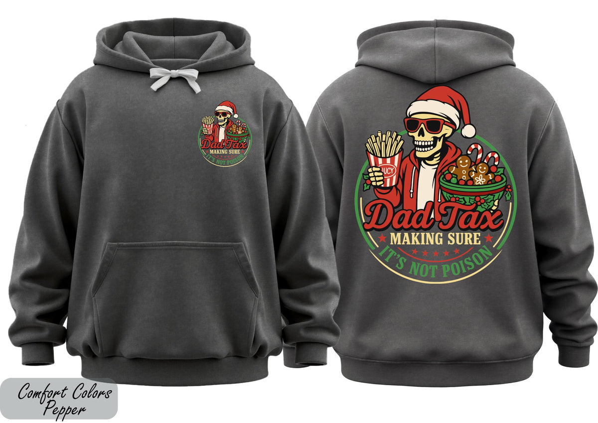 Dad Christmas Hoodie: Sarcastic Santa Skeleton (Multiple Sizes)