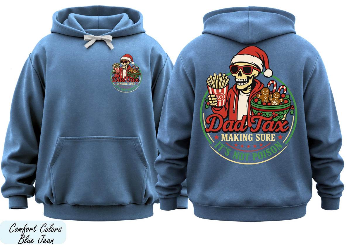 Dad Christmas Hoodie: Sarcastic Santa Skeleton (Multiple Sizes)