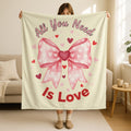 All you Need Is Love Valentine Throw Blanket, Valentines Day Bow Blanket, Love Quote Blanket, Romantic Valentine Blanket, Cozy Love Throw