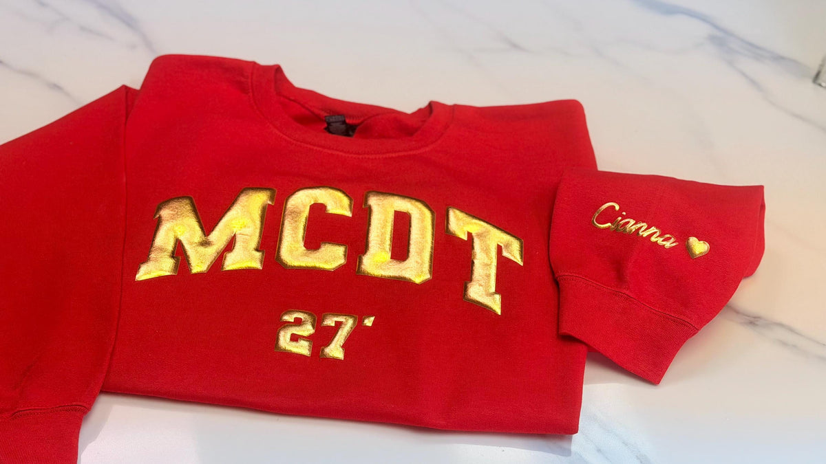 Custom Puff Print Team Name Tshirt, Personalized Puff Writing Name On Sleeve, Embossed Mascot Shirt, Metallic Puff Print, Puff School Sports