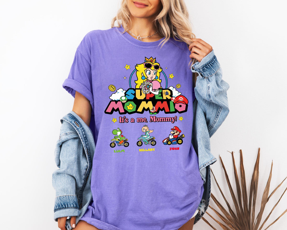 Mom Gaming T-Shirt: Retro Style - Soft Comfort Colors Fabric