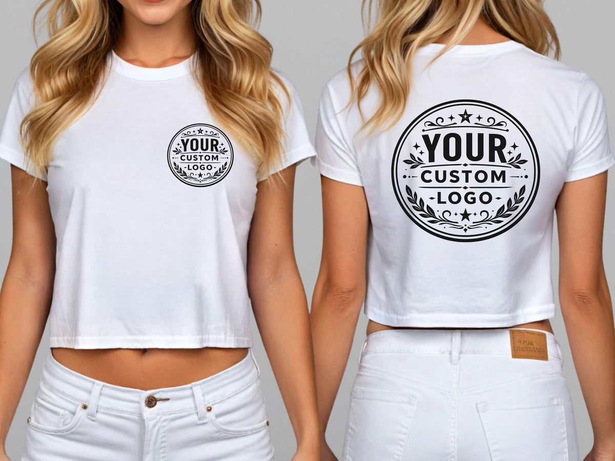 Custom Your Logo Here Hoodie, Personalized Logo Tee Sweatshirt, Company Team Logo Clothing Gift, Business Logo Pocket and Back Shirt Tee