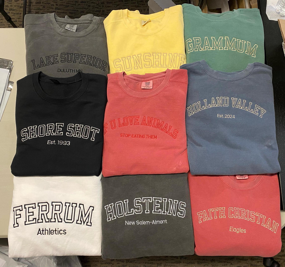 Personalized Logo Embroidered Sweatshirt, Custom Business Logo Embroidery Hoodie, Customized Company Logo Outfit, Custom Team Logo Clothings