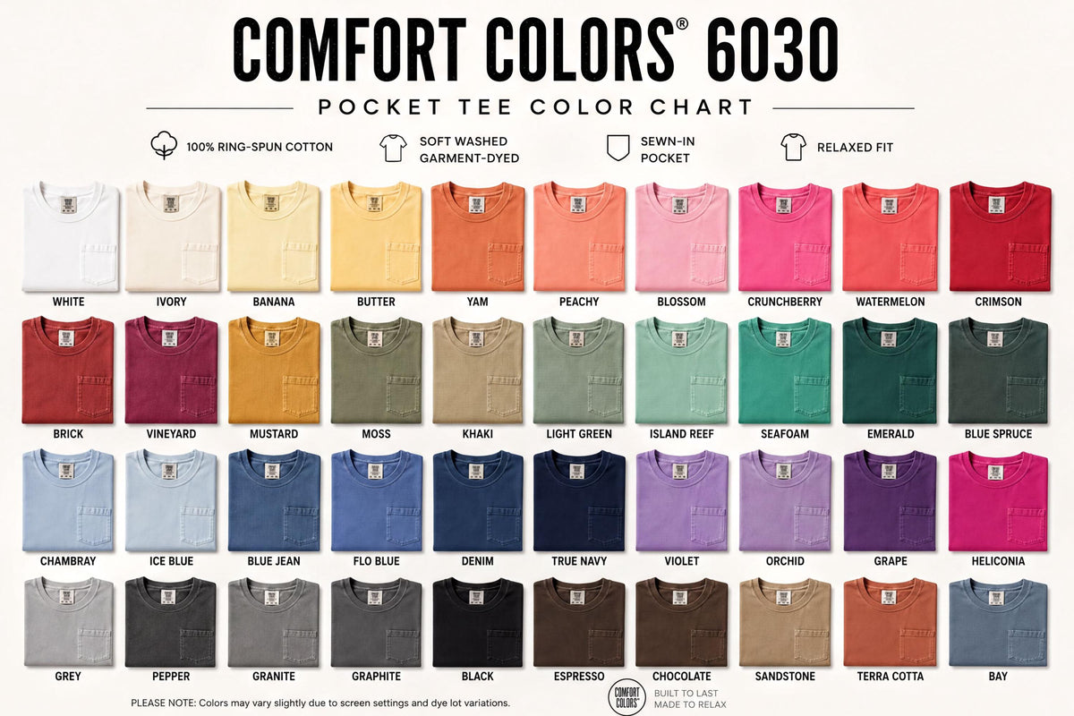 Custom Comfort Colors Pocket Shirt, Personalized Business Logo Tee, Bachelorette Attendee Gift Company Sports Team Shirt, Pocket Print