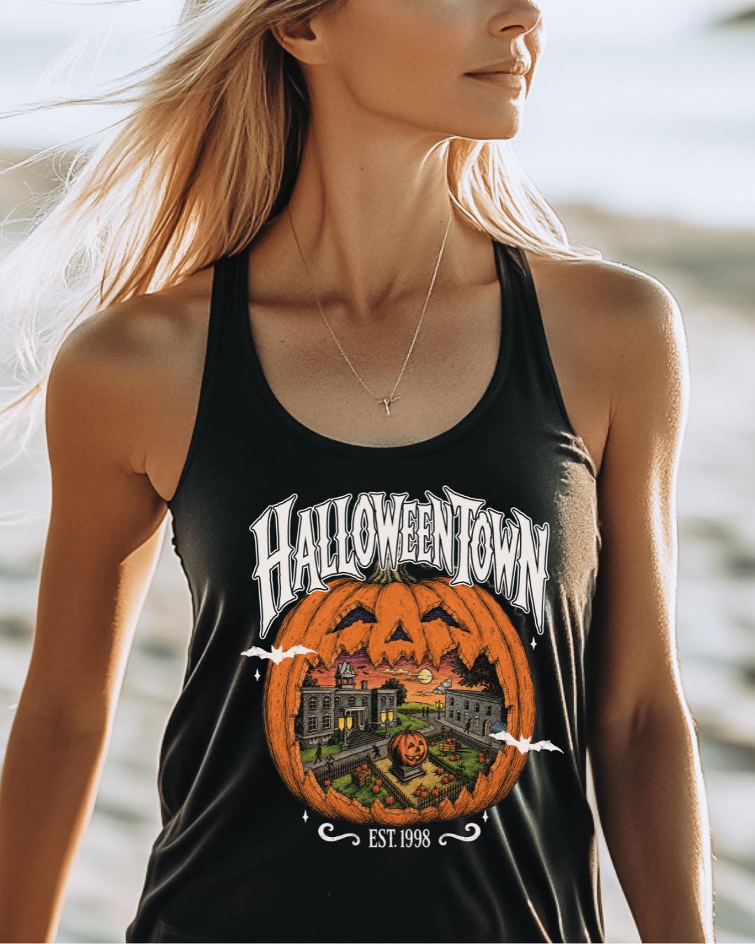 Haunted Pumpkin Sweatshirt - Vintage Halloween Cozy Top