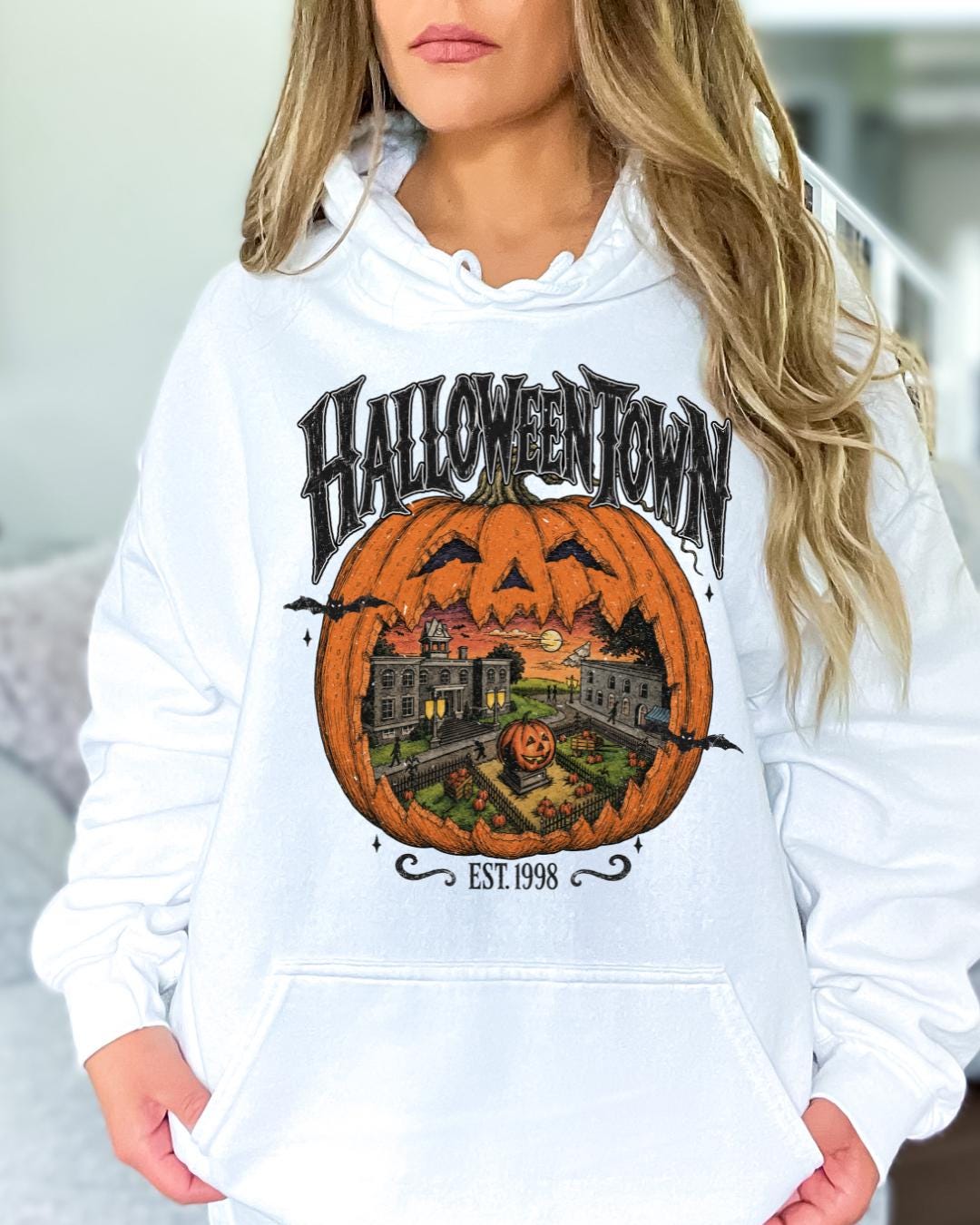 Halloween T-Shirt: Haunted Pumpkin Scene - Cozy Fall Style