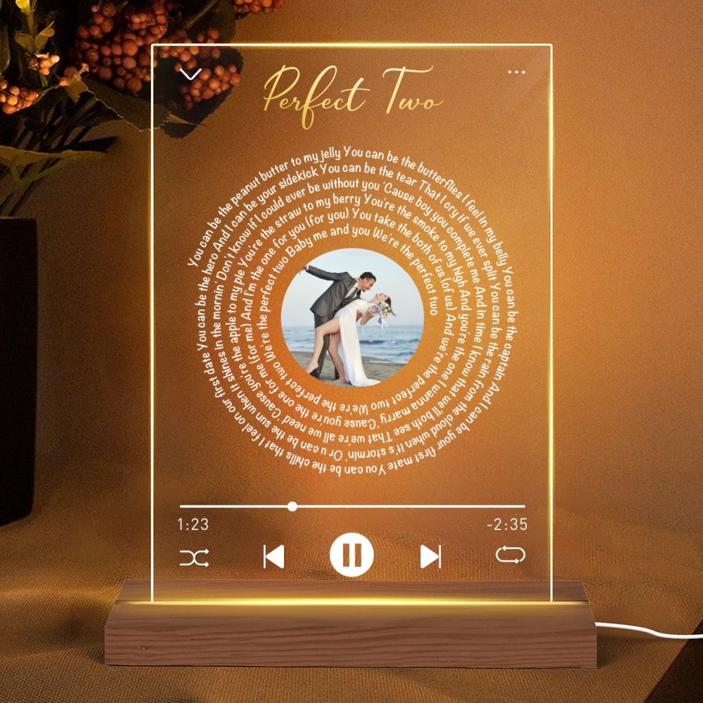 Spiral Text LED Night Light